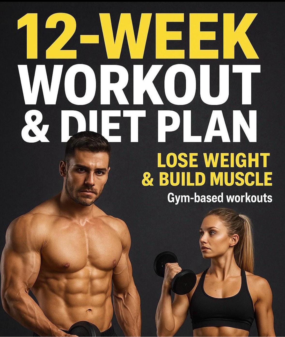 12 week workout plan with structured weekly workouts and meal plan designed for fat loss for men and women